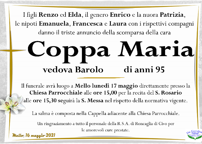 Coppa Maria: Immagine Elenchi