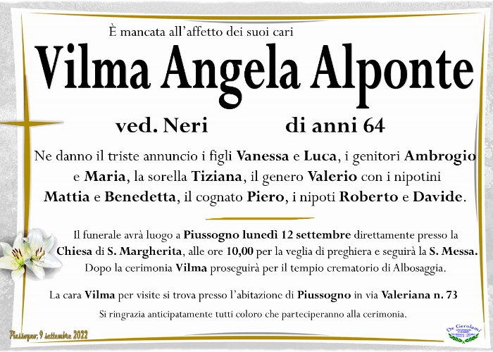 Alponte Vilma Angela: Immagine Elenchi