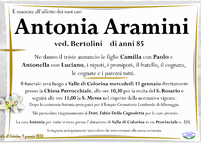 Aramini Antonia: Immagine Elenchi