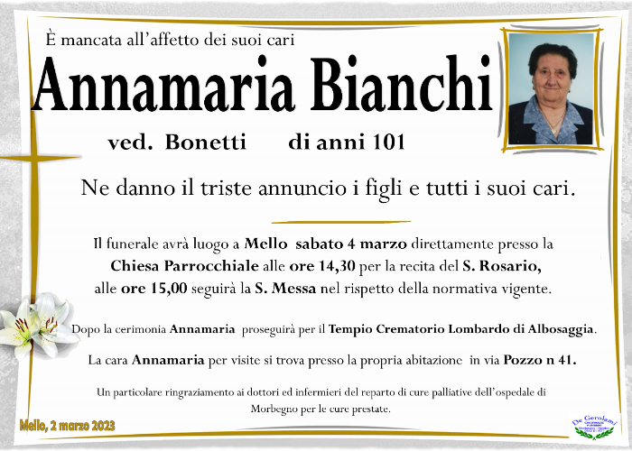 Bianchi Annamaria: Immagine Elenchi