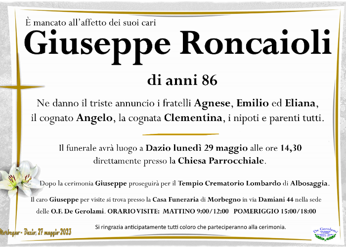 Roncaioli Giuseppe: Immagine Elenchi