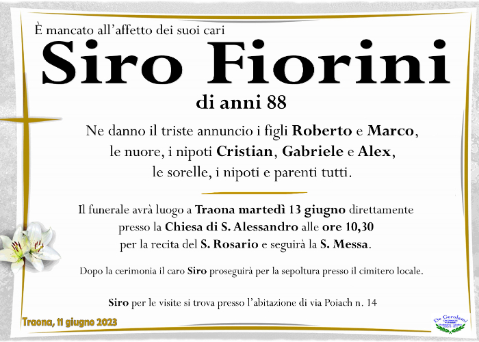 Fiorini Siro: Immagine Elenchi