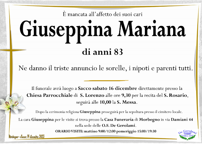 Mariana Giuseppina: Immagine Elenchi