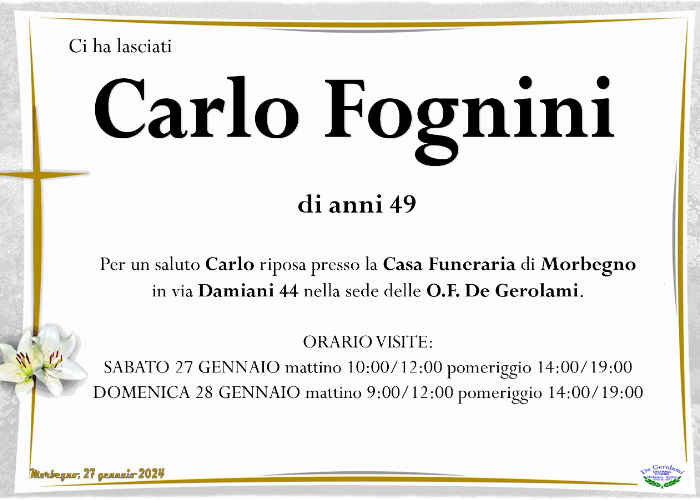 Carlo Fognini: Immagine Elenchi