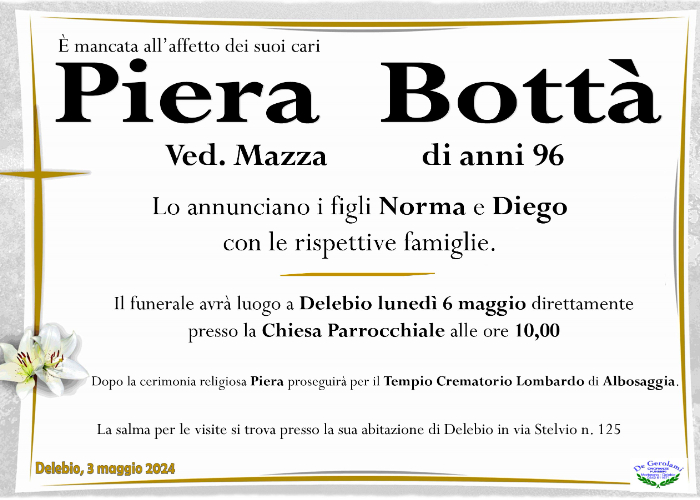 Piera Bottà: Immagine Elenchi