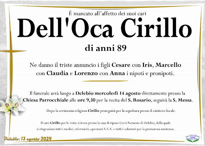 Dell'Oca Cirillo: Immagine Elenchi