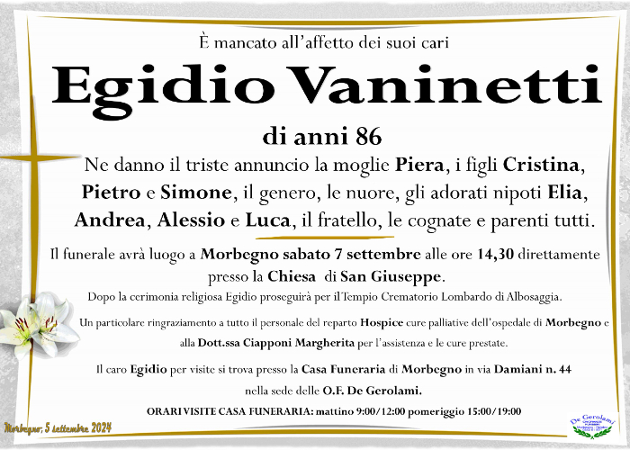 Vaninetti Egidio: Immagine Elenchi