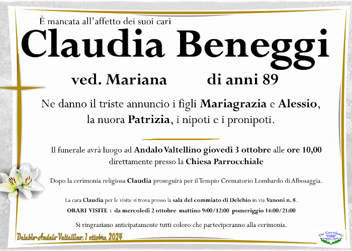 Beneggi Claudia: Immagine Elenchi