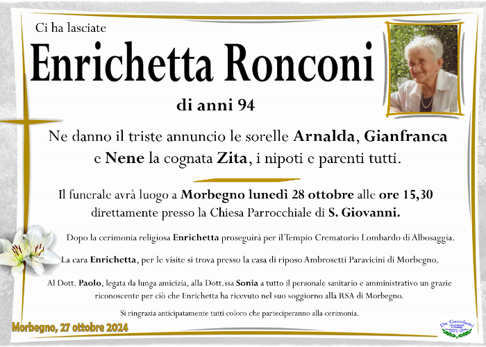 Enrichetta Ronconi: Immagine Elenchi