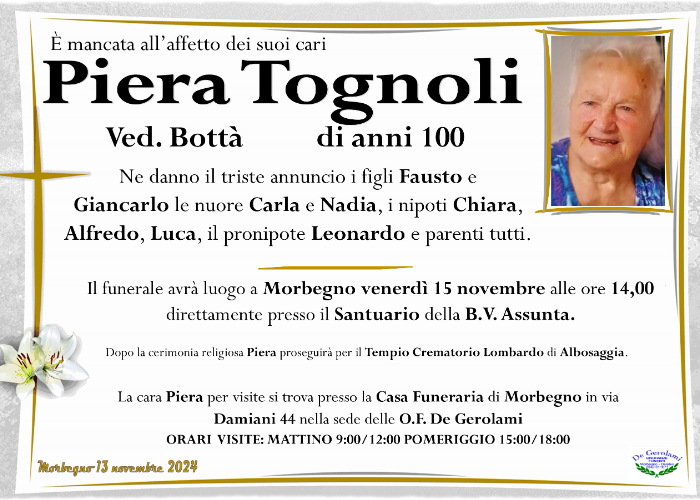 Piera Tognoli: Immagine Elenchi