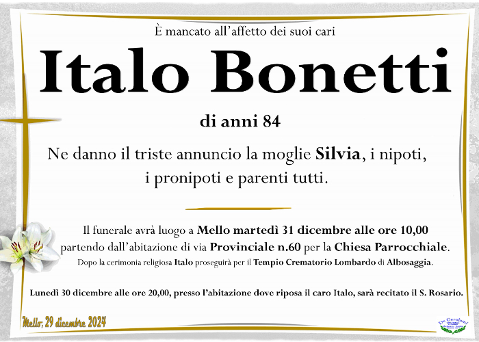 Bonetti Italo: Immagine Elenchi