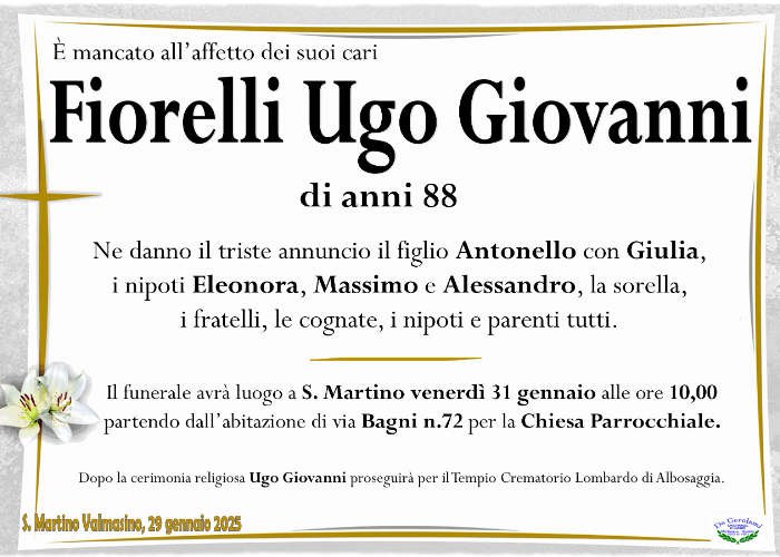 Fiorelli Ugo Giovanni: Immagine Elenchi