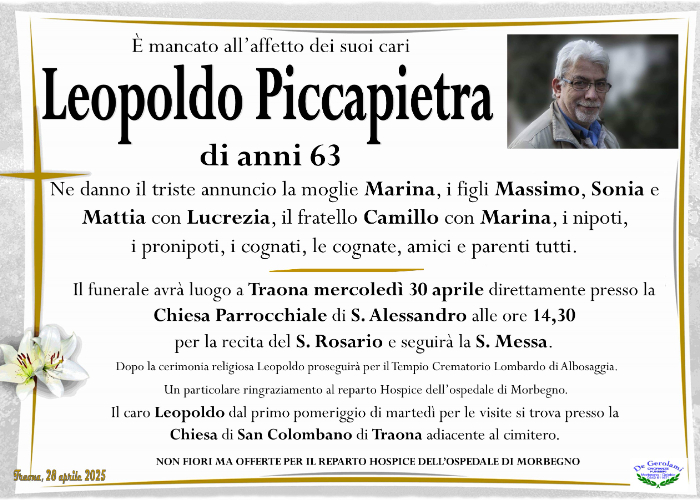 Piccapietra Leopoldo: Immagine Elenchi