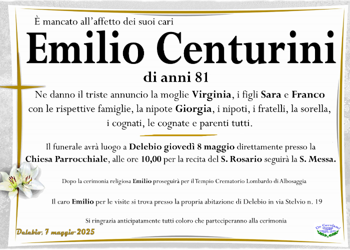 Centurini Emilio: Immagine Elenchi