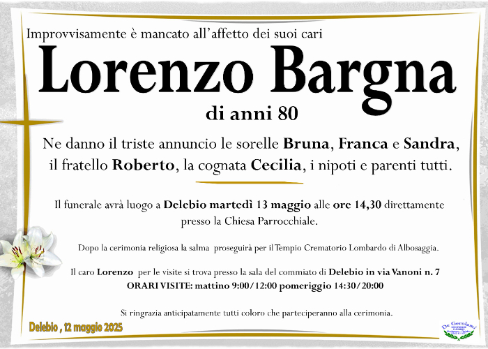 Bargna Lorenzo: Immagine Elenchi