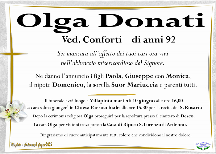 Donati Olga: Immagine Elenchi