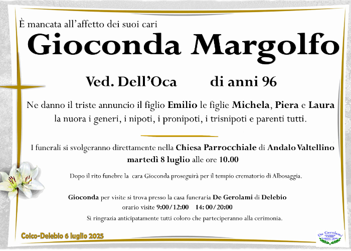 Gioconda Margolfo: Immagine Elenchi