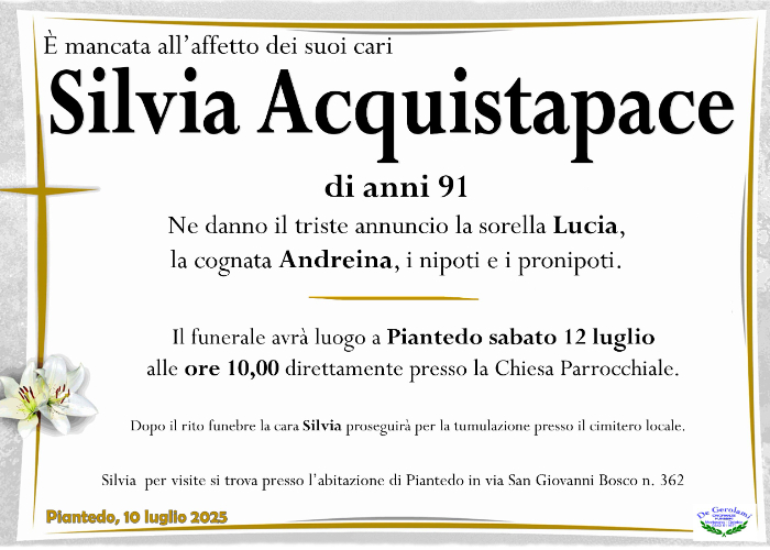 Acquistapace Teresa Silvia: Immagine Elenchi