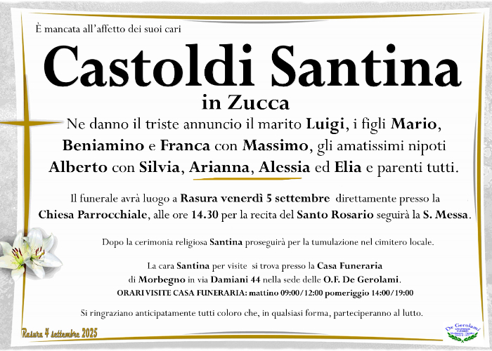 Castoldi Santina: Immagine Elenchi