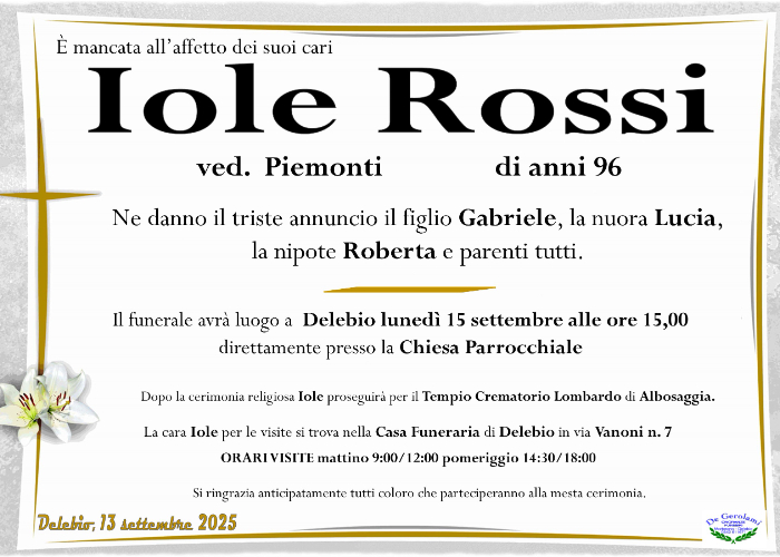 Rossi Iole: Immagine Elenchi