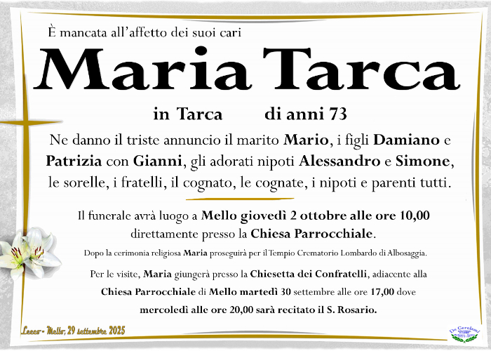 Tarca Maria: Immagine Elenchi