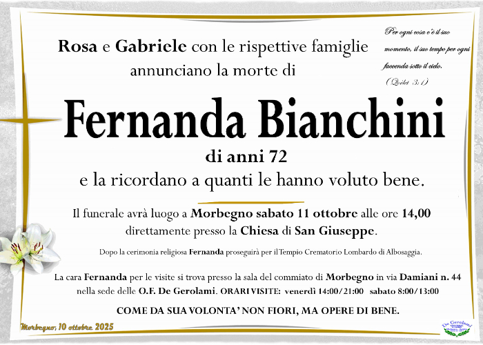 Bianchini Fernanda: Immagine Elenchi
