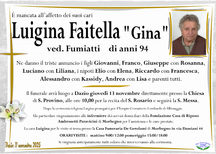 Faitelli Luigina: Immagine Elenchi