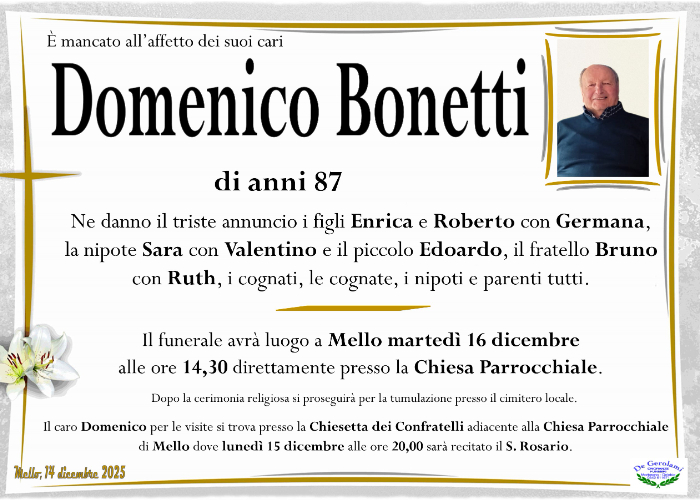 Bonetti  Domenico: Immagine Elenchi