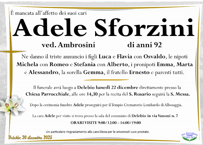 Adele Sforzini: Immagine Elenchi