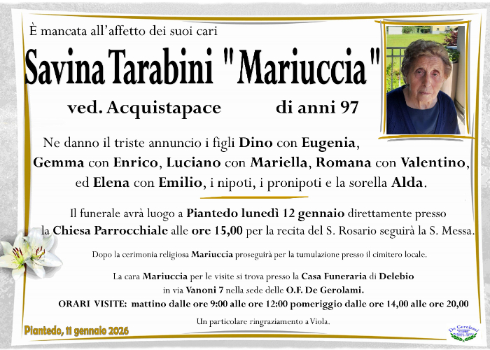 Tarabini Savina: Immagine Elenchi