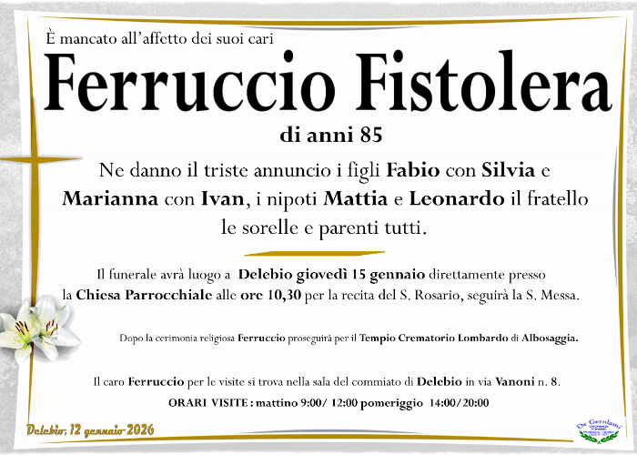 Ferruccio Fistolera: Immagine Elenchi