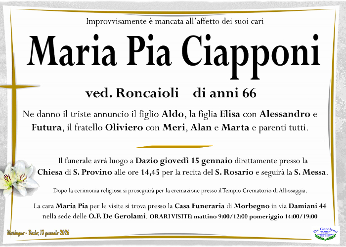 Ciapponi Maria Pia: Immagine Elenchi