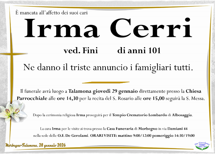Irma Cerri: Immagine Elenchi