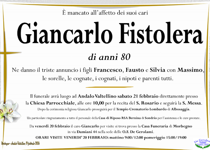 Fistolera Giancarlo: Immagine Elenchi