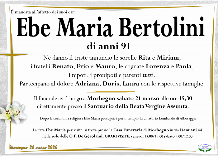 Ebe Maria Bertolini: Immagine Elenchi