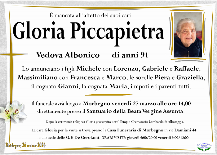 Piccapietra Gloria: Immagine Elenchi