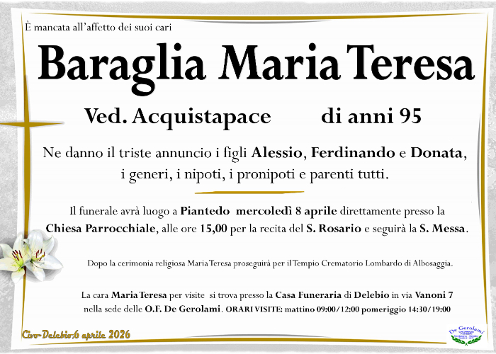 Baraglia Maria Teresa..: Immagine Elenchi