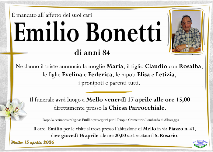 Bonetti Emilio: Immagine Elenchi