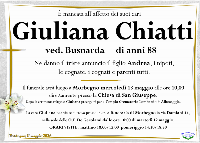 Chiatti Giuliana: Immagine Elenchi