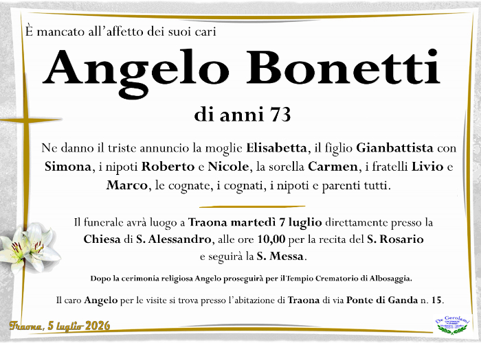 Bonetti Angelo: Immagine Elenchi