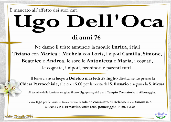 Dell'Oca Ugo: Immagine Elenchi