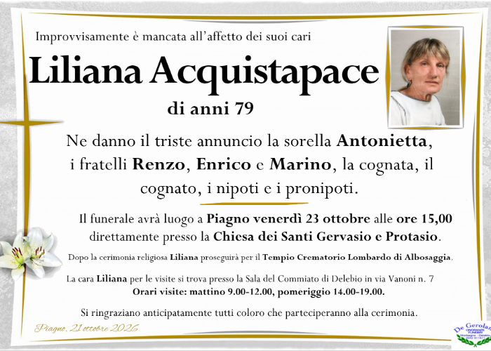 Liliana Acquistapace: Immagine Elenchi