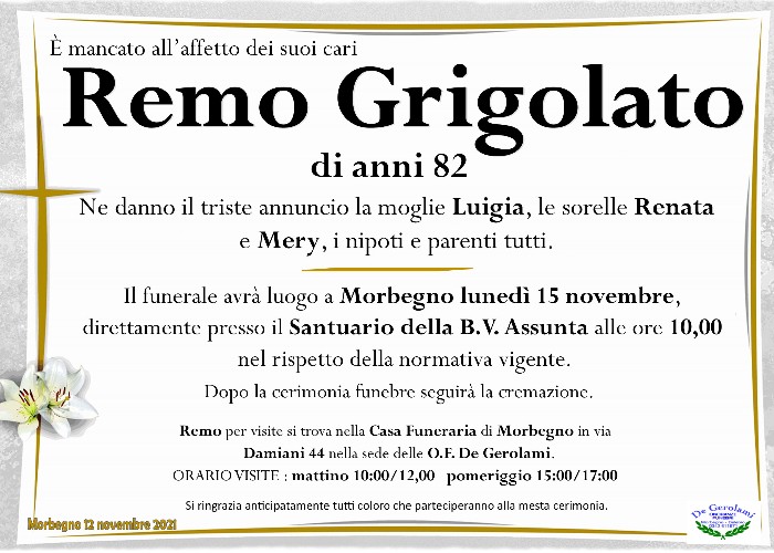 Grigolato Remo: Immagine Elenchi