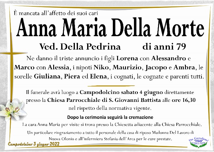 Anna Maria Della Morte: Immagine Elenchi