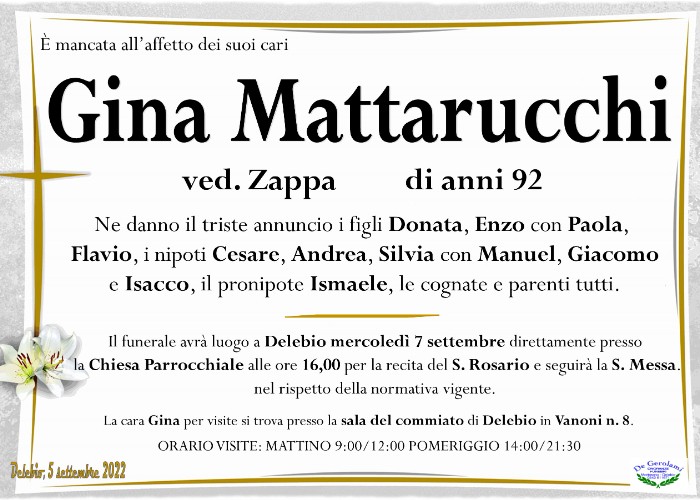 Mattarucchi Gina: Immagine Elenchi