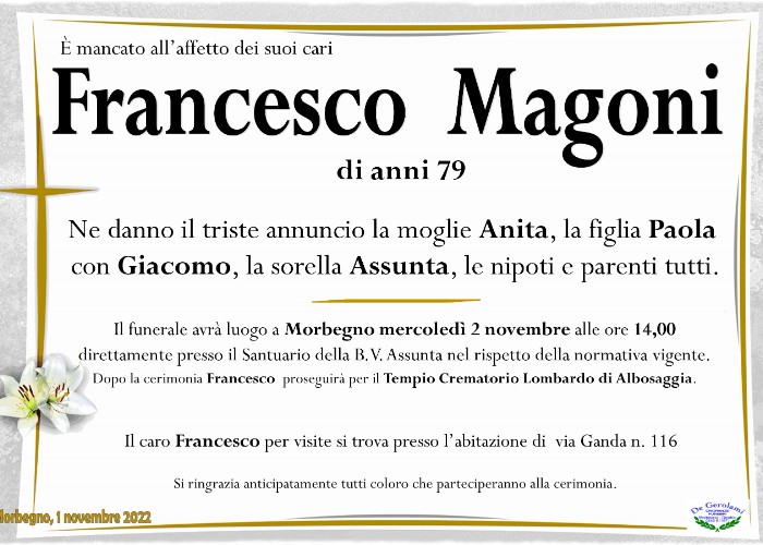 Magoni Francesco: Immagine Elenchi