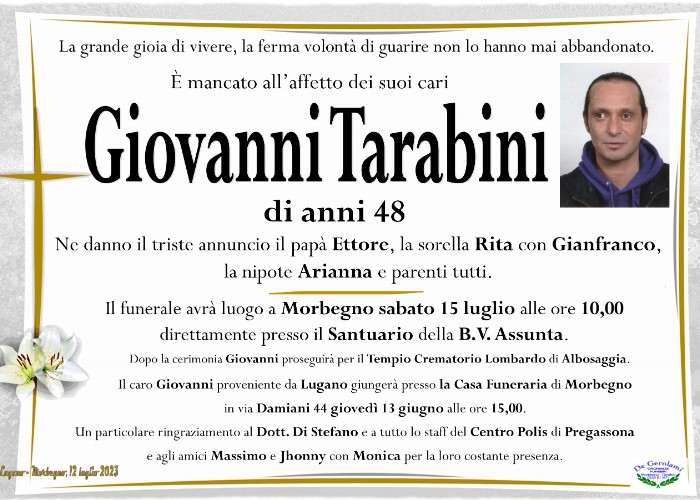 Tarabini Giovanni: Immagine Elenchi