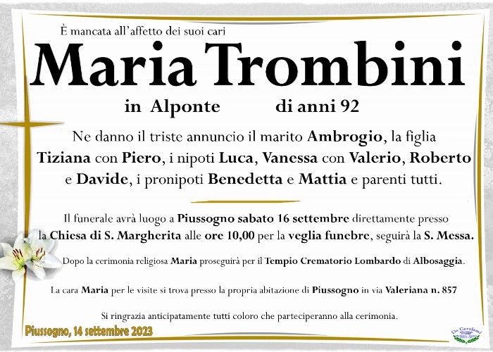 Maria Trombini: Immagine Elenchi