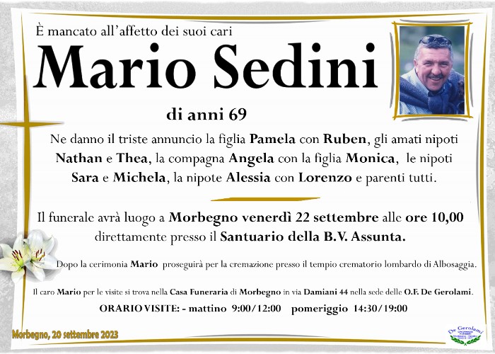Mario Sedini: Immagine Elenchi