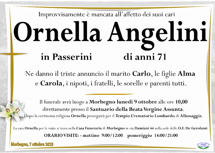 Ornella Angelini: Immagine Elenchi